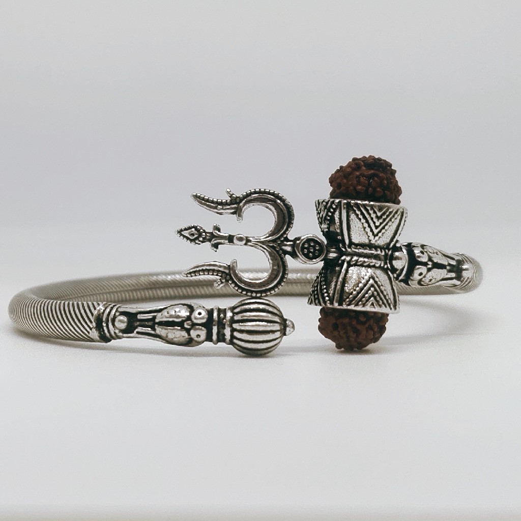 925 Sterling Silver Men fancy  om  bracelet (kada)