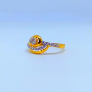 22 kt 916 hallmark fancy leaf ladies diamond ring
