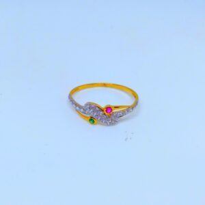 22 KT 916 Hallmark fancy multi color diamond Ladies Ring