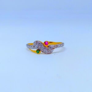 22 KT 916 Hallmark fancy multi color diamond Ladies Ring