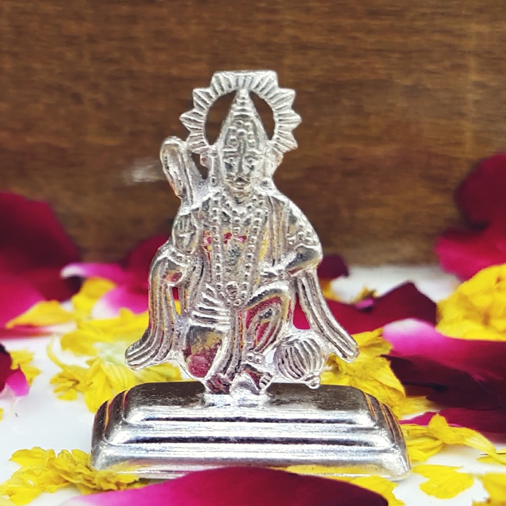 Silver shree Hanuman ji murti - Image 2