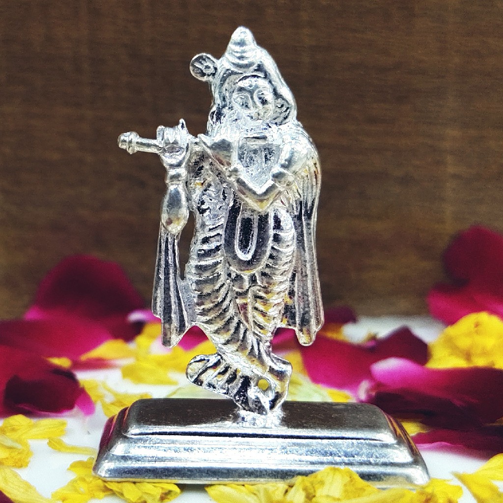 Silver Shree Krishna God Murti