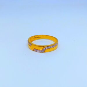 22 KT 916 Hallmark Fancy diamond gents ring