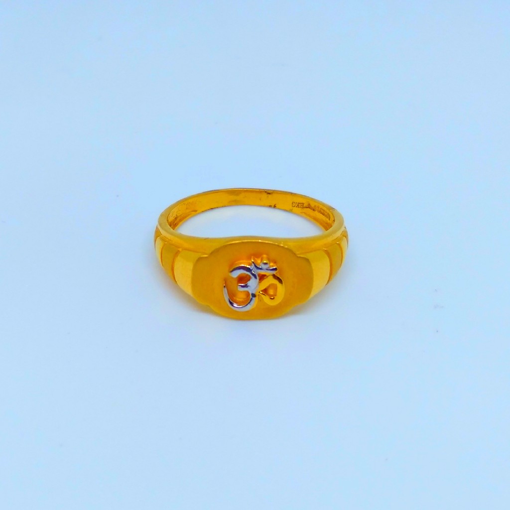 22 KT 916 Hallmark Plane Casting Om Gents Ring - Image 3