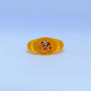 22 KT 916 Hallmark Plane Casting Om Gents Ring