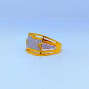 22 KT 916 Hallmark fancy gents diamond ring