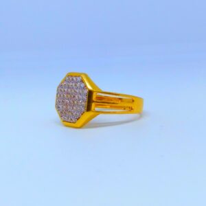 22 KT 916 Hallmark fancy diamond gents ring