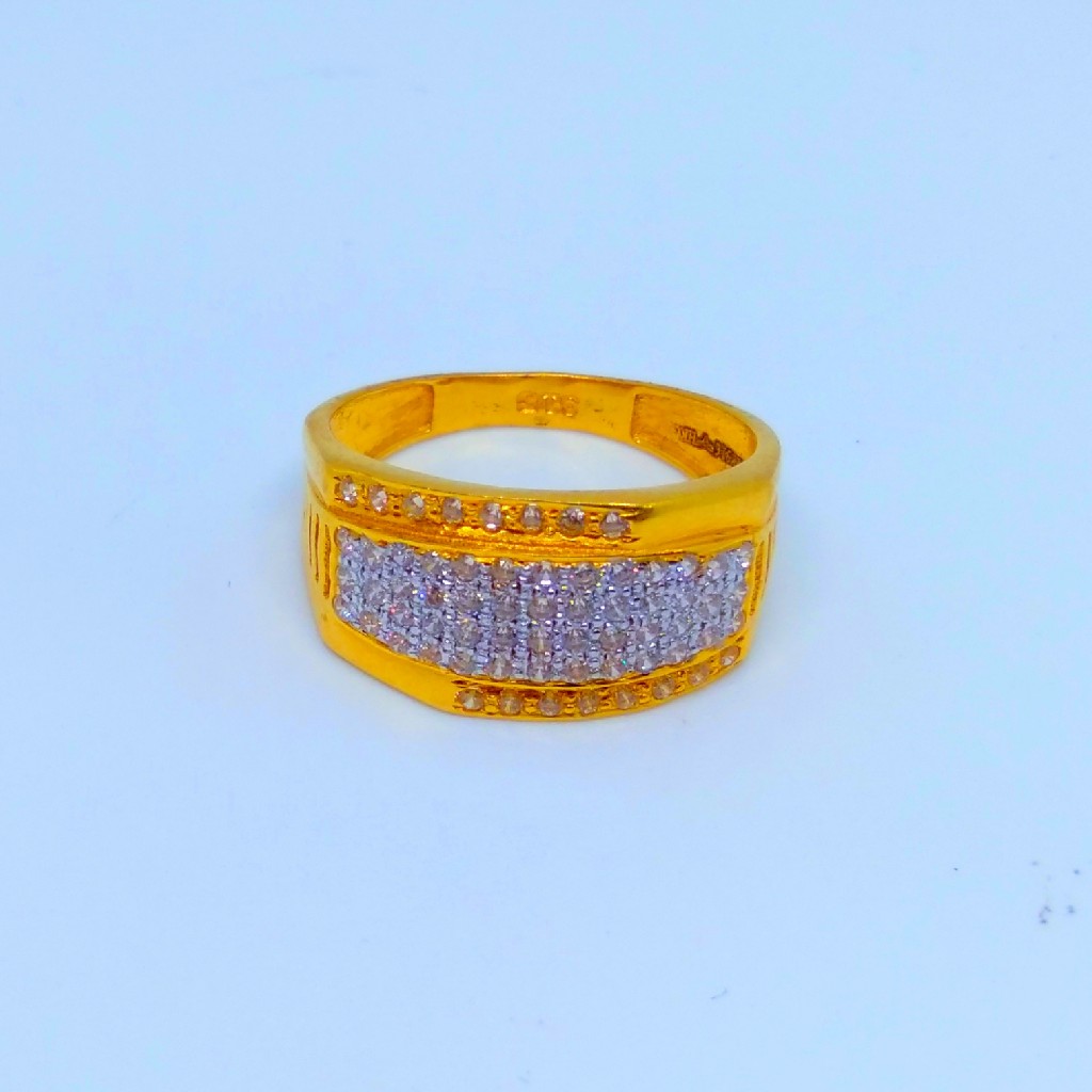 22 KT 916 Hallmark fancy traditional gents ring - Image 3