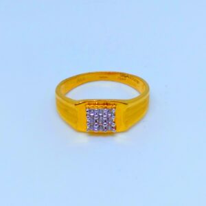 22 KT 916 Hallmark square diamond gents Ring