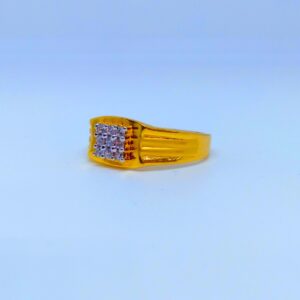 22 KT 916 Hallmark square diamond gents Ring