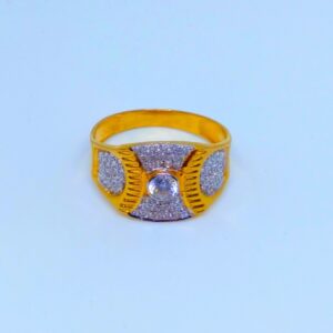 22 KT 916 Hallmark Fancy diamond gents ring