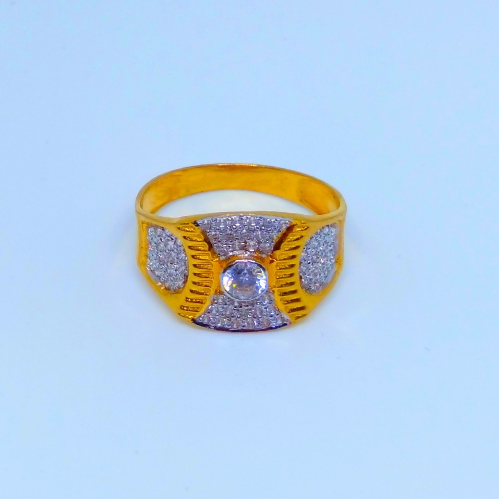 22 KT 916 Hallmark Fancy diamond gents ring - Image 3