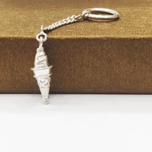 Silver keychain Ice cream cone