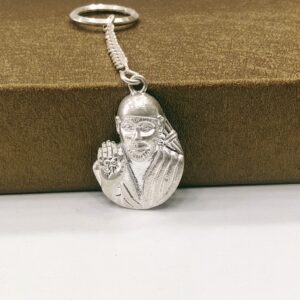 Silver God keychain (Sai baba)