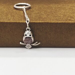 Silver Owl key chain