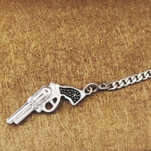 Silver Key chain - Gun