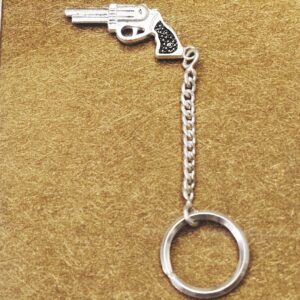Silver Key chain - Gun