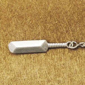 Silver Keychain Ball-Bat (Cricket)