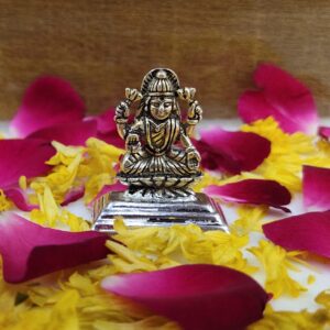 Silver oxidized golden polish Maa Laxmi Ji plated Murti (solid)