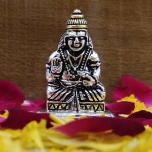 Silver oxidized Dhan-kuber plated Murti (solid)