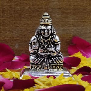 Silver oxidized Dhan-kuber plated Murti (solid)