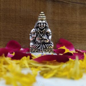 Silver oxidized Dhan-kuber plated Murti (solid)