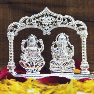 Silver Ganesh Ji- Lakshmi Ji murti