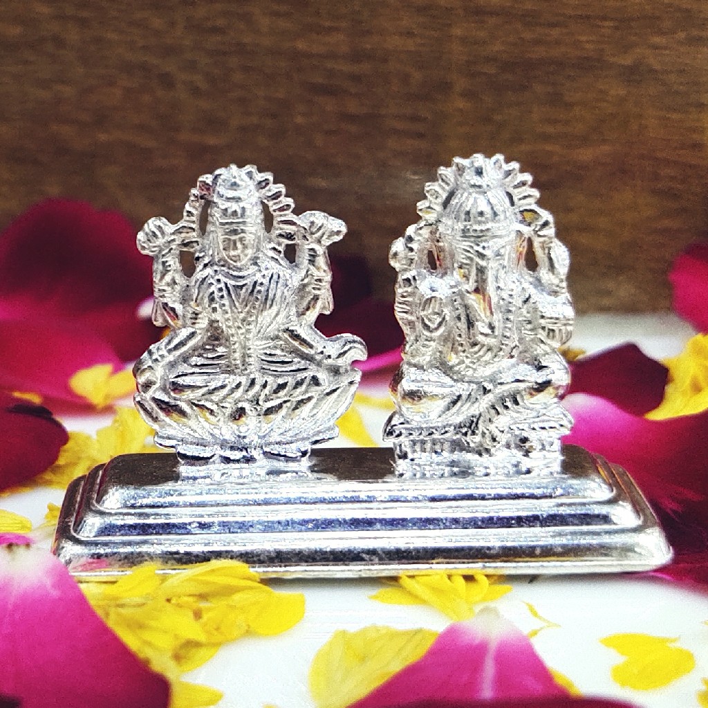 Silver ganesh ji- lakshmi ji murti - Image 3
