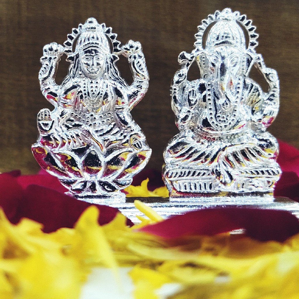 Silver ganesh ji- lakshmi ji murti - Image 2