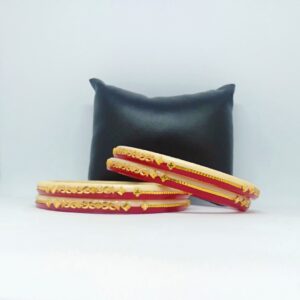 22 kt 916 red-off white women bangles