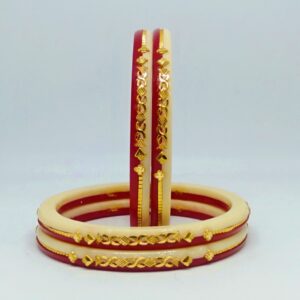 22 kt 916 red-off white women bangles