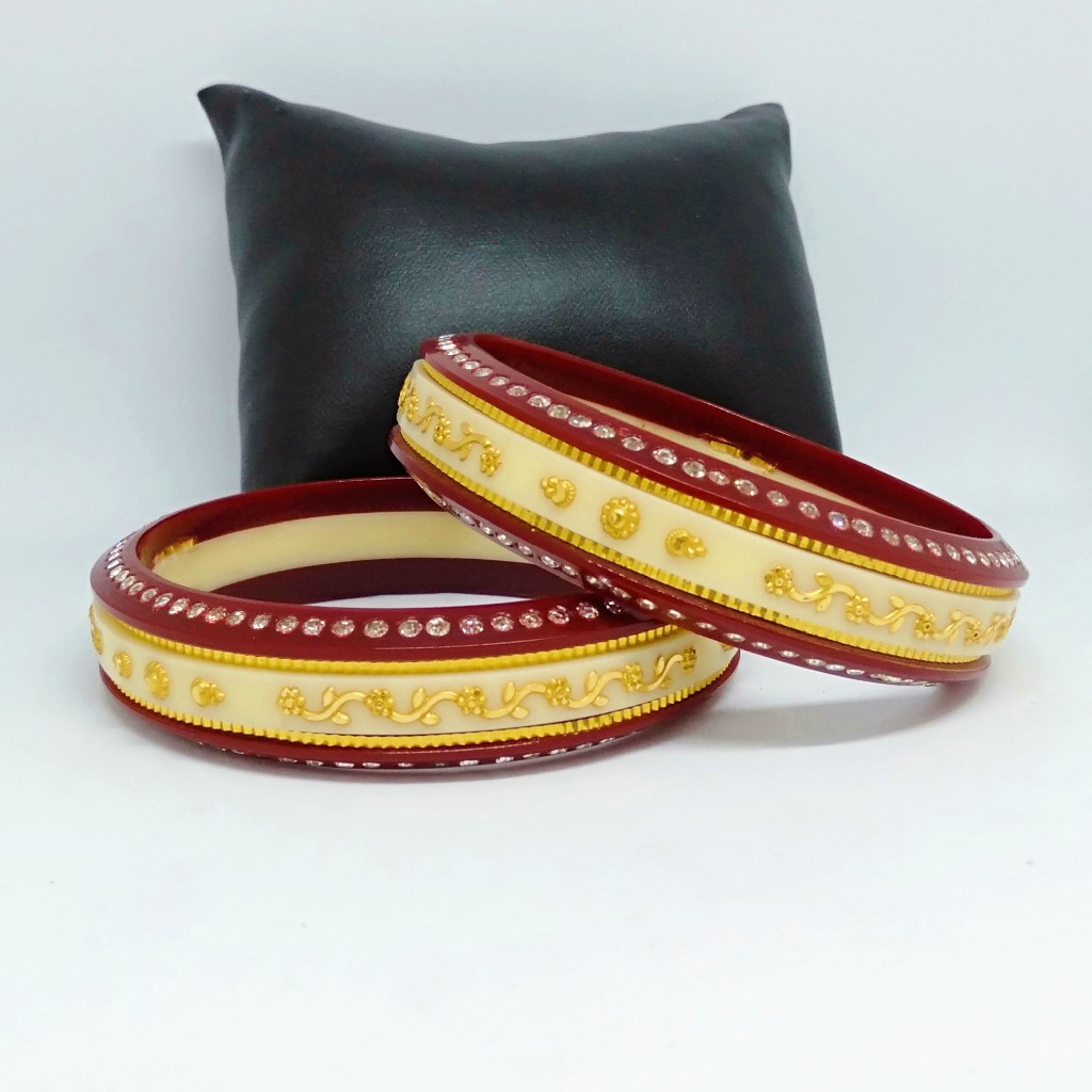 22 kt 916 red-off white women ras-chud - Image 4