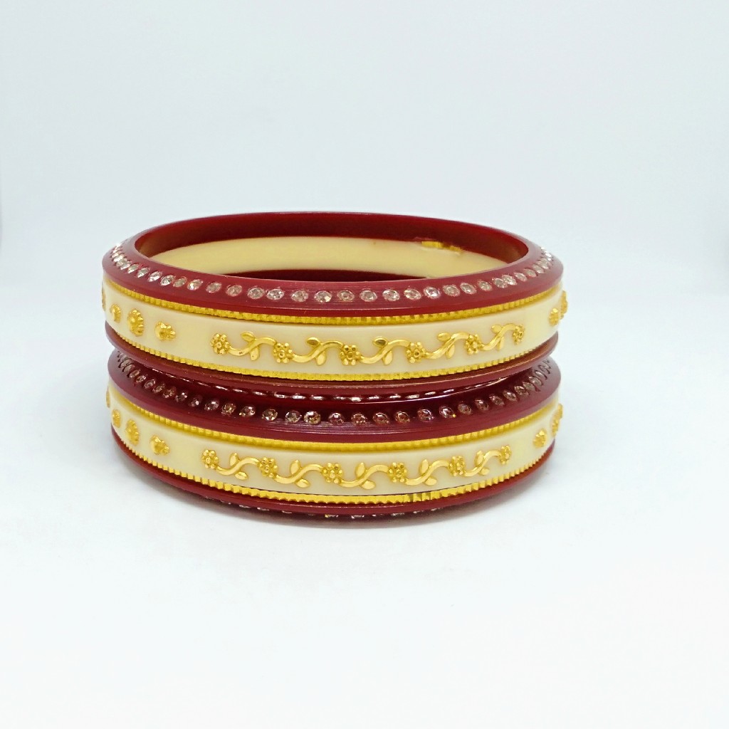 22 kt 916 red-off white women ras-chud - Image 3