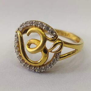 916 gold Om Design ring For  women hkg-58471