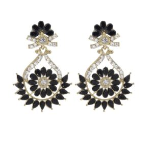 Black & White  Stone Artificial Earring