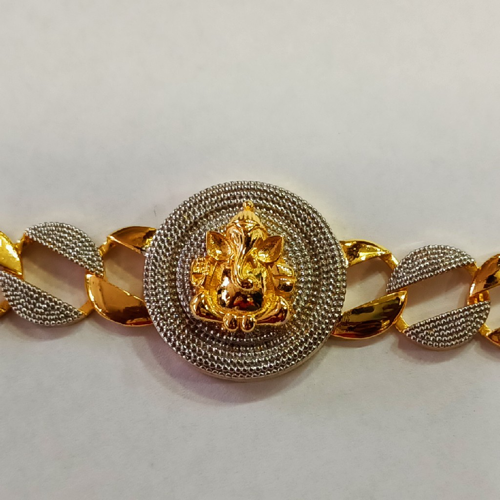 916 Gold Ganesh Design Bracelet - Image 4