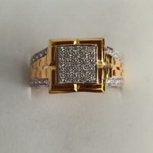 916 CZ Gold Elegant Design Ring