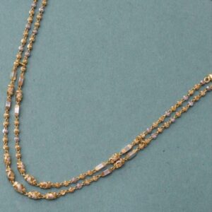 916 CZ Gold Unqiue Design Hallmark Chain