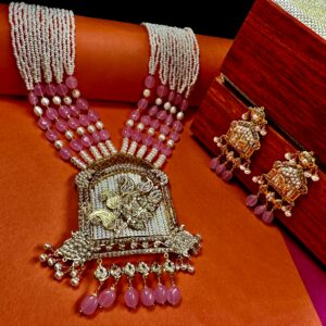 JAISALMERI PINK MOTI WORK SET