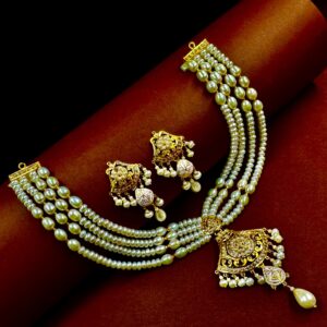 JAISALMERI WHITE MOTI SET