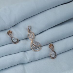 Rose Gold Italian Pendant Set