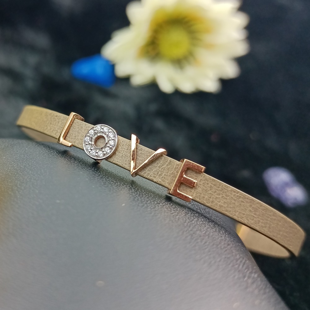 18Kt Gold Classic Leather Belt Bracelet