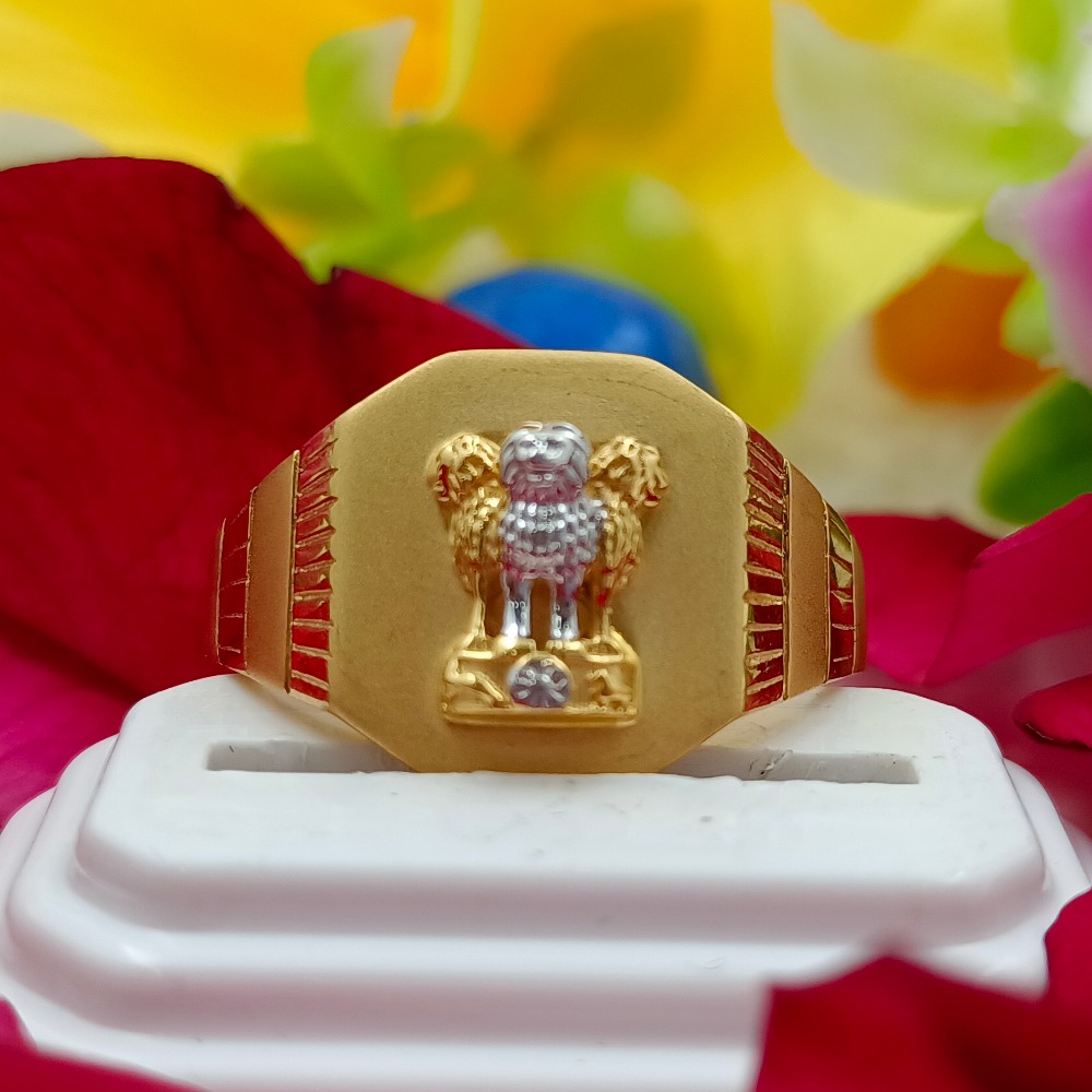916 GOLD ASHOK STAMBH GENTS RING