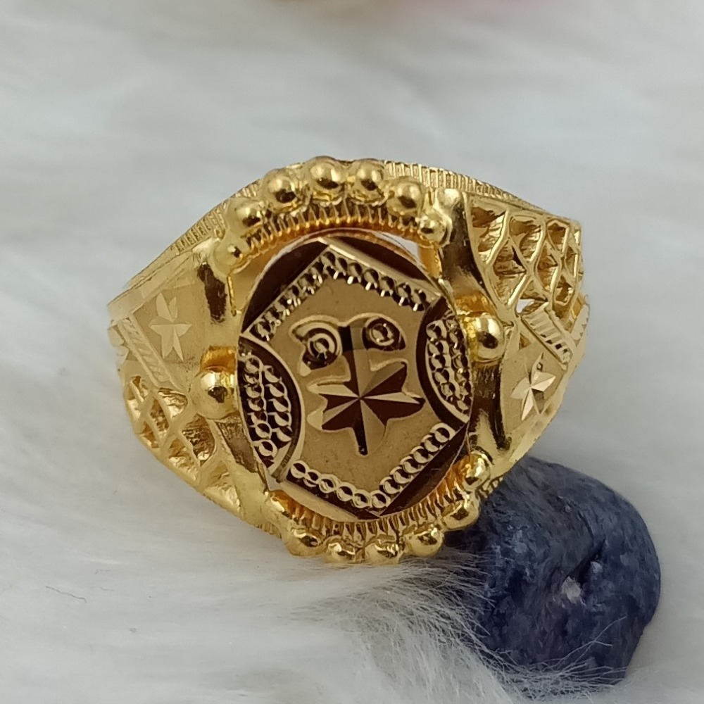 916 PLAIN GOLD BOMABY FANCY GENTS RING