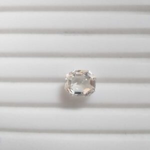 6.78ct octagonal white sapphire