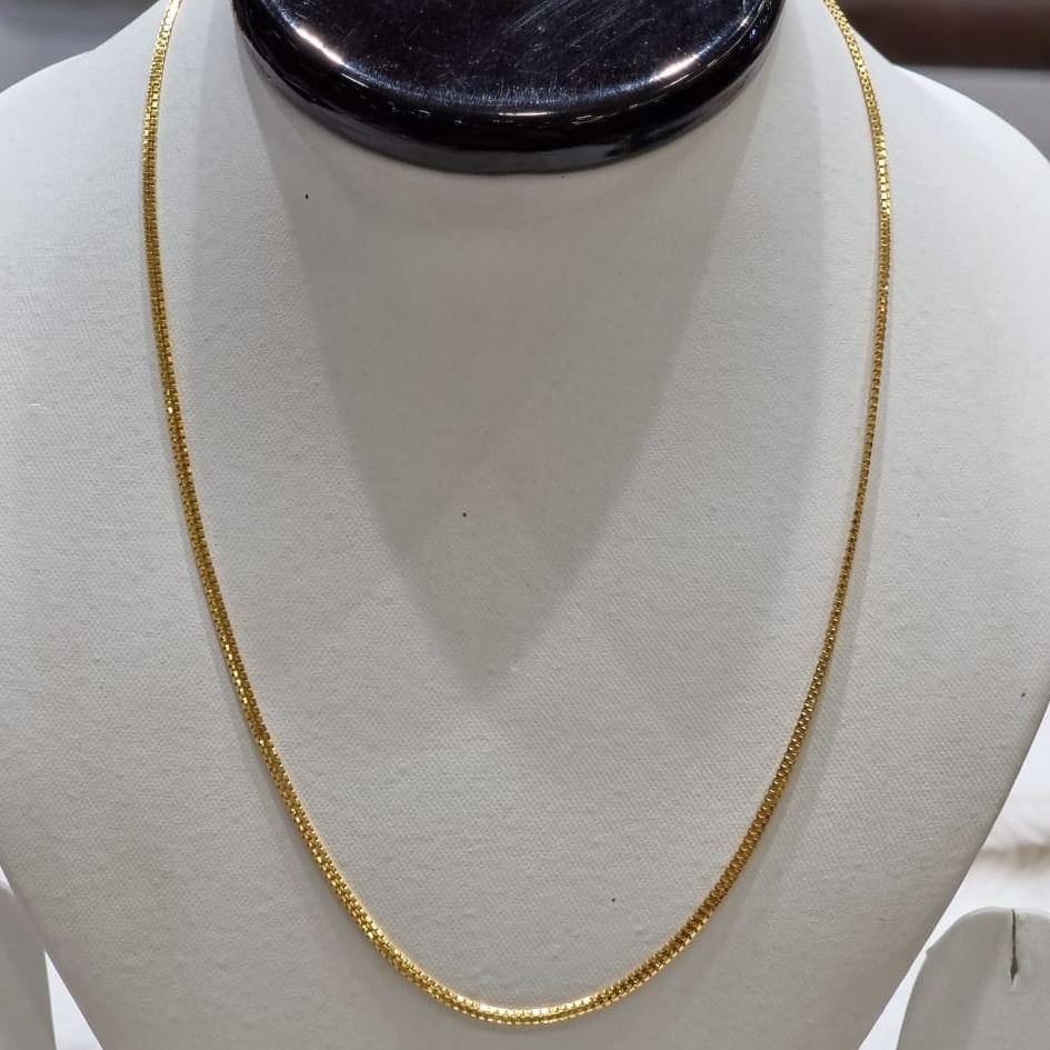 22KT Gold Hallmark Light Weight Homely Chain