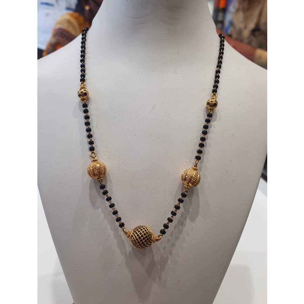 916 Gold Antique Beads Mangalsutra SVJ-M13
