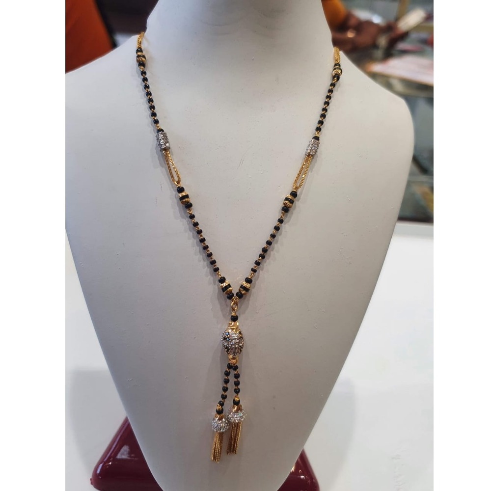 22Kt Gold CZ Fancy Mangalsutra SVJ-M11