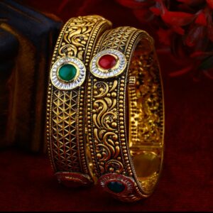 916 Gold Traditional Kada For Bridal P-3568