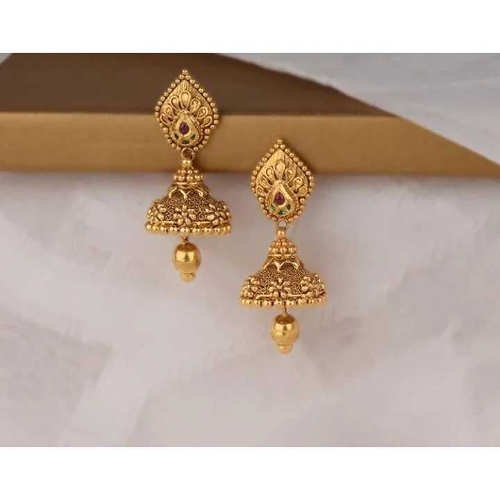 916 Gold Jumkha Earrings